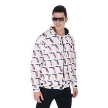 Load image into Gallery viewer, All-Over Print Zip Up Hoodie With Pocket