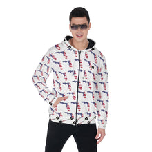 Load image into Gallery viewer, All-Over Print Zip Up Hoodie With Pocket