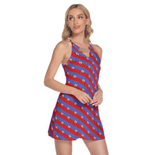 Load image into Gallery viewer, All-Over Print Women's Round Neck Above Knee Dress