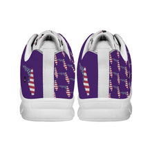 Load image into Gallery viewer, All-Over Print Men's Sports Shoes With White Sole