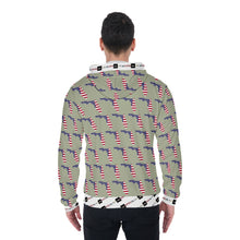 Load image into Gallery viewer, All-Over Print Zip Up Hoodie With Pocket