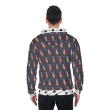 Load image into Gallery viewer, All-Over Print Zip Up Hoodie With Pocket