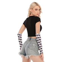 Load image into Gallery viewer, Hearts of Glory White Arm Warmers