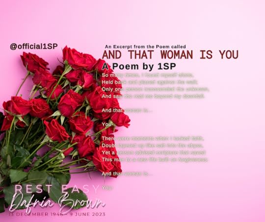 A Poem by 1SP called 'AND THAT WOMAN IS YOU'