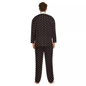 All-Over Print Men's Imitation Silk Pajama Sets