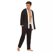 Load image into Gallery viewer, All-Over Print Men&#39;s Imitation Silk Pajama Sets
