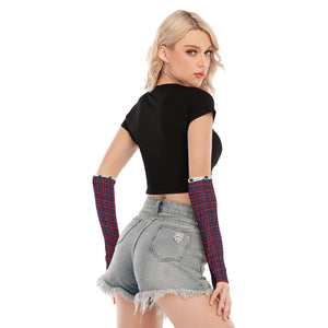 Berry Plaid Arm Warmers