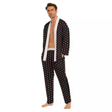 Load image into Gallery viewer, All-Over Print Men&#39;s Imitation Silk Pajama Sets
