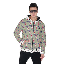 Load image into Gallery viewer, All-Over Print Zip Up Hoodie With Pocket
