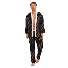 Load image into Gallery viewer, All-Over Print Men&#39;s Imitation Silk Pajama Sets
